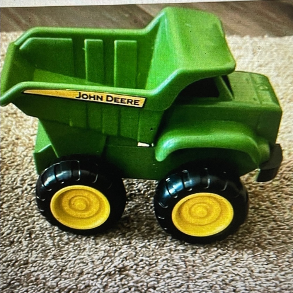 Tomy “John Deere” green plastic Dump Truck 6”